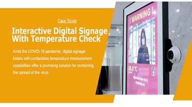 Hệ thống bảng hiệu kỹ thuật số tương tác (Interactive Digital Signage) với khả năng kiểm tra nhiệt độ